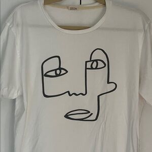 Typographia Brand Minimalist White Graphic T-Shirt